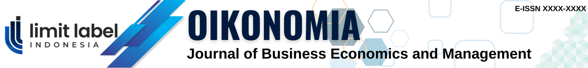 OIKONOMIA: Journal of Business Economics and Management adalah jurnal yang mempublikasikan artikel-artikel ilmiah dalam bidang ilmu-ilmu ekonomi manajemen dan bisnis yang meliputi bidang manajemen operasional, manajemen sumber daya manusia, manajemen keuangan, manajemen pemasaran. Artikel-artikel yang dipublikasikan di   OIKONOMIA: Journal of Business Economics and Management meliputi hasil penelitian ilmiah asli (prioritas utama) dan artikel ulasan ilmiah yang bersifat baru (tidak prioritas) dari berbagai kalangan akademisi dan peneliti yang belum diterbitkan di tempat lain
